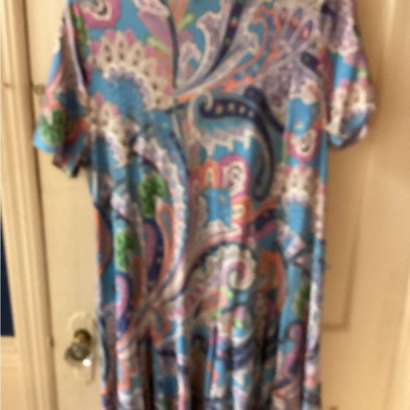 Women’s Ralph Lauren Paisley Dress Size 2X - Picture 4 of 5